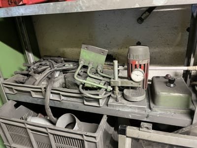 Workshop rack with contents