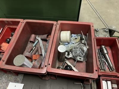 Workshop cabinet with contents