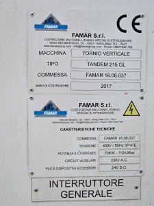 Torno automático CNC FAMAR TANDEM 215GL