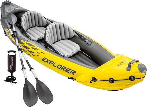 Lote de Kayak hinchable con 2 remos y bomba de aire (Nuevo)