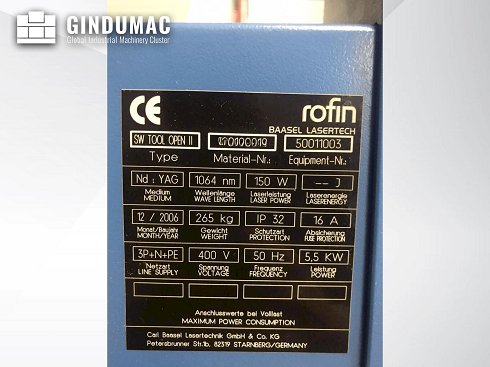 &#x27a4; Usado ROFIN SW TOOL OPEN II En venta | gindumac.com