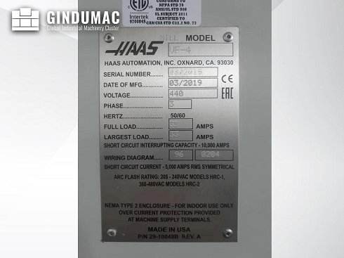 &#x27a4; Venta de HAAS VF-4 - Centro vertical usado | gindumac.com