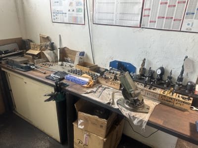 Workbench with contents