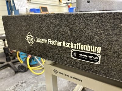 JOHANN FISCHER Granite measuring plate with contents