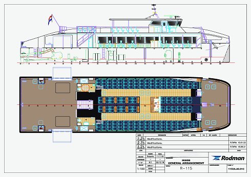 Barco de pasajeros de 34,95 m de eslora