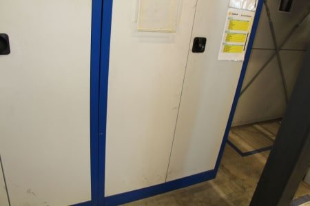 ASECOS Hazardous materials cabinet with contents