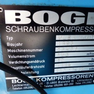 Compresor de tornillo BOGE Vlex 110