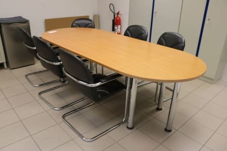 Meeting table with chairs