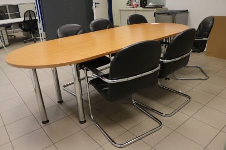 Meeting table with chairs