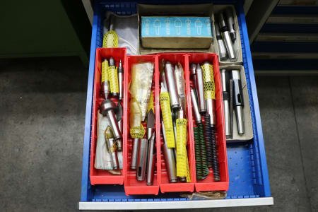 Workshop cabinet with contents