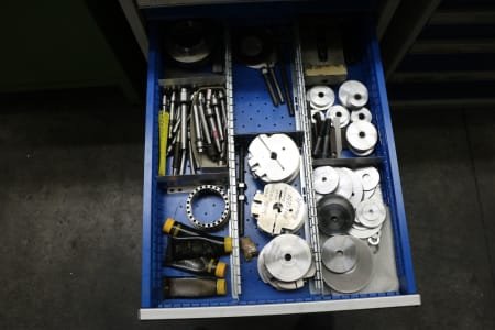 Workshop cabinet with contents