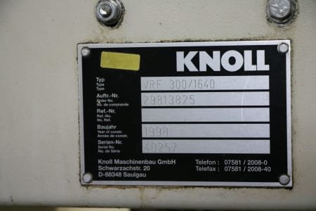 KNOLL AE 1058 Belt filter system