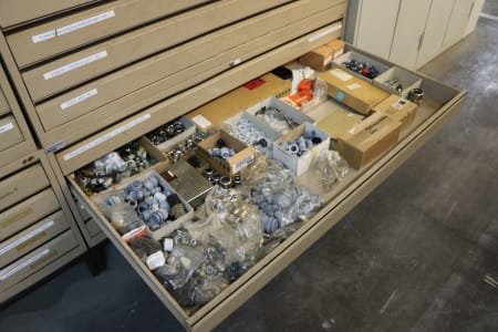 3 Workshop cabinets with contents