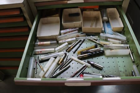 Workshop cabinet with contents