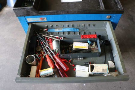 Workshop trolley with contents