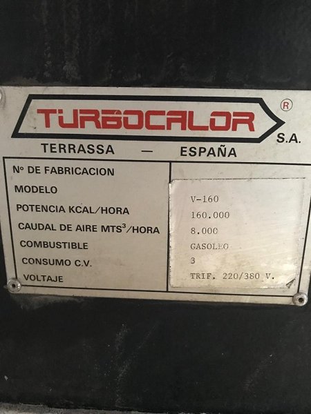 CALEFACTOR INDUSTRIAL TURBOCALOR V-160