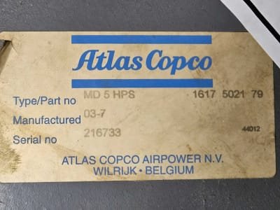 Secador de aire y secador frigorífico ATLAS COPCO MD 5 HPS