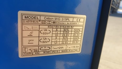 CEBON MIG-250 Wire Welding Machine