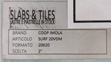 COOP IMOLA SURF 20VDM Lot of tiles 25 x 40 (approx. 330.72 MQ)