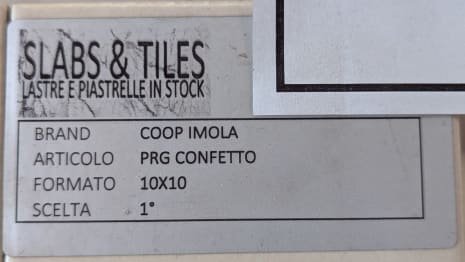 COOP IMOLA PRG CONFETTO Lot of tiles 10 x 10 (approx. 1.242 MQ)