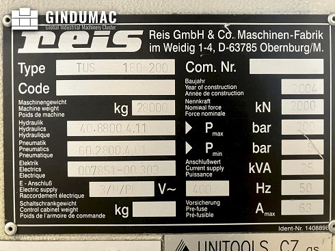 &#x27a4; Venta de Reis TUS 160-200 usados | gindumac.com