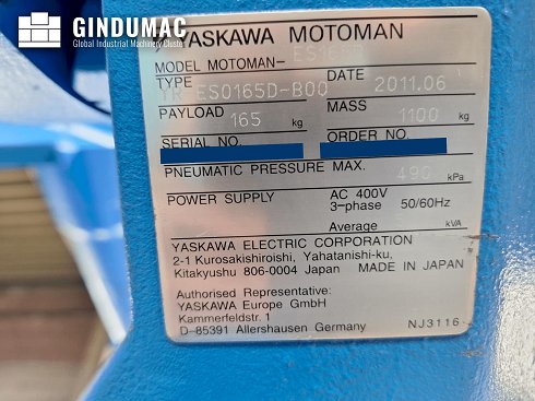 &#x27a4; Venta de Yaskawa Motoman ES165D usados | gindumac.com