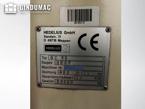 &#x27a4; Venta de HEDELIUS BC 80 usados | gindumac.com