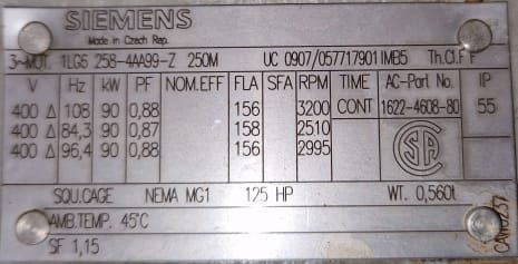 SIEMENS electric motor