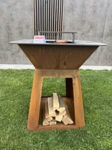 EISENMANN Holzlager Firebowl barbecue