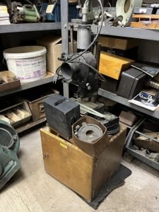 Shelf rack with contents