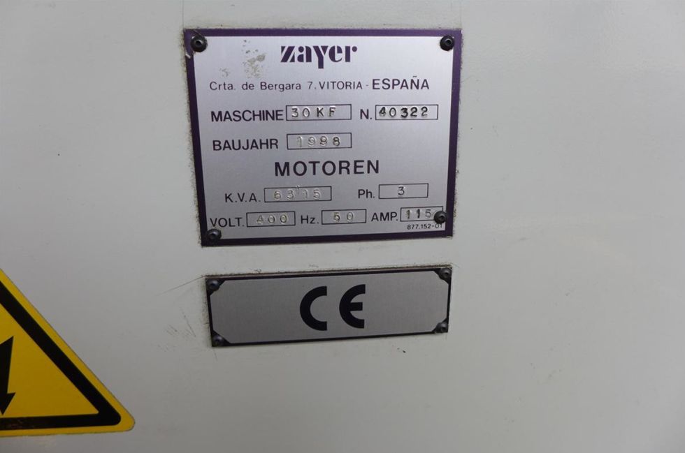 Bed type milling machine ZAYER - 30 KF 3000