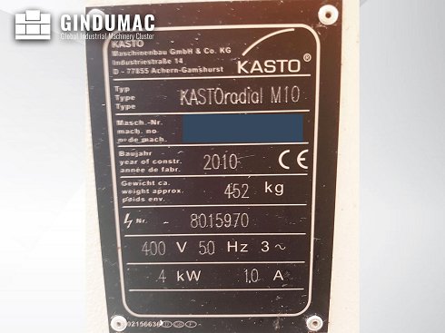 &#x27a4; Usado KASTO Radial M10 - Sierra Para La Venta | gindumac.com