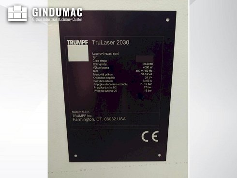 &#x27a4; Venta de TRUMPF TruLaser 2030 Fiber usada | gindumac.com