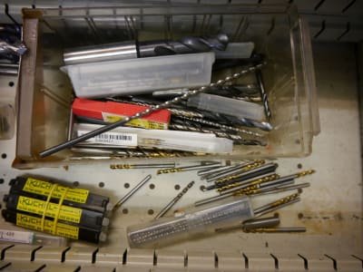 WALTER Drawer contents of HSS/E taps / dies / long twist drills