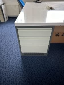 (4x) Workstation desk 160x80 cm 3 drawers