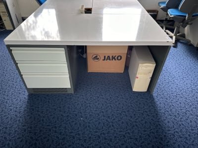 (4x) Workstation desk 160x80 cm 3 drawers