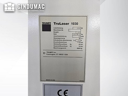 &#x27a4; Venta de TRUMPF TruLaser 1030 usada | gindumac.com