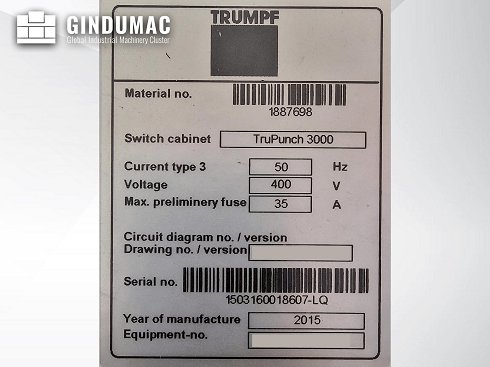 &#x27a4; Venta de TRUMPF Trupunch 3000 usados | gindumac.com