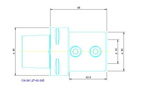 SANDVIK COROMANT Adapter Coromant Capto - Weldon Tool holder - 1 piece