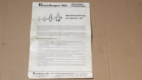 HENNINGER Frässpindel Typ 814 Milling and turning tools