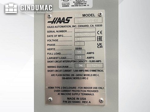 &#x27a4; Venta de HAAS VF-2SSYT usados | gindumac.com