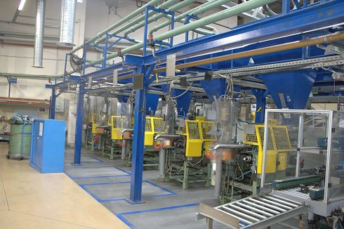 Sorting line with 5 automatic circular vibrators / sorting machines