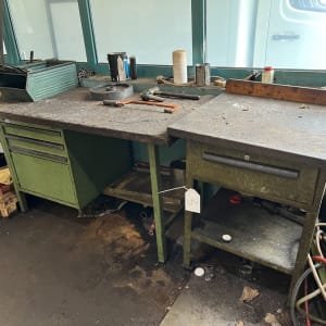 Lot Workbenches with contents