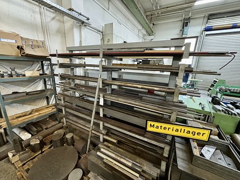 Cantilever rack with contents