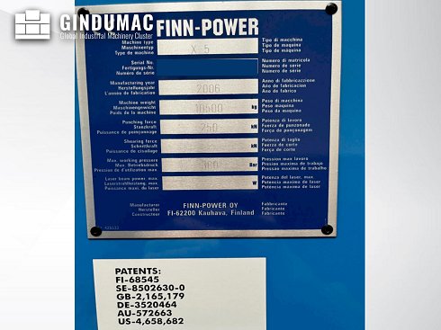 &#x27a4; Venta de punzonadoras Finn-Power X5 usadas | gindumac.com