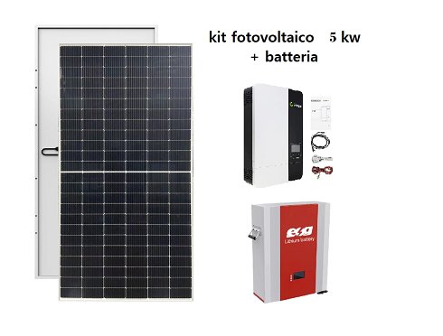 GROWATT 5kW Photovoltaic kit with storage