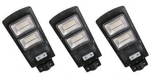 Lote de 3 Farolas Solares LED 60W IP65 con Mando a Distancia (Nuevas)