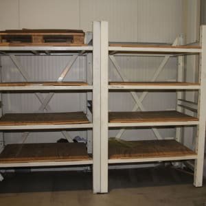 Lot pallet racks without contents