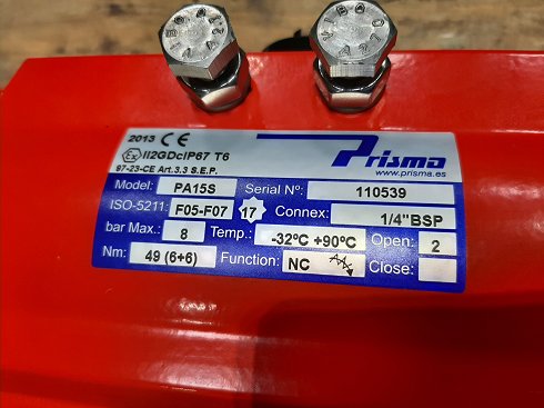 LOTE VALVULAS DE BOLA ISO DN65 PN16 CON ACTUADOR NEUMATICO