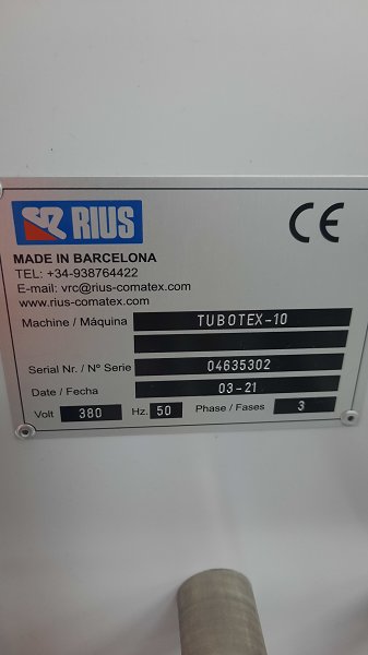 Maquina Tubotex-10  fabricación en España